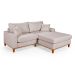 Sofa Living 2 Lugares Chaise Lado Esquerdo Revestido Linho Base em Madeira