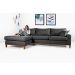 Sofa Living California 4 Lugares Chaise Lado Direito Revestido Linho Base Madeira