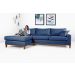 Sofa Living California 4 Lugares Chaise Lado Direito Revestido Linho Base Madeira