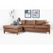 Sofa Living California 4 Lugares Chaise Lado Direito Revestido Linho Base Madeira