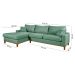 Sofa Living California 4 Lugares Chaise Lado Direito Revestido Linho Base Madeira