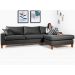 Sofa Living California 4 Lugares Chaise Lado Esquerdo Revestido Linho Base Madeira