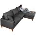 Sofa Living California 4 Lugares Chaise Lado Esquerdo Revestido Linho Base Madeira