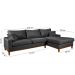 Sofa Living California 4 Lugares Chaise Lado Esquerdo Revestido Linho Base Madeira