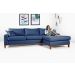 Sofa Living California 4 Lugares Chaise Lado Esquerdo Revestido Linho Base Madeira