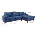Sofa Living California 4 Lugares Chaise Lado Esquerdo Revestido Linho Base Madeira