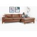 Sofa Living California 4 Lugares Chaise Lado Esquerdo Revestido Linho Base Madeira