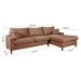 Sofa Living California 4 Lugares Chaise Lado Esquerdo Revestido Linho Base Madeira