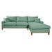 Sofa Living California 4 Lugares Chaise Lado Esquerdo Revestido Linho Base Madeira
