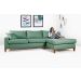 Sofa Living California 4 Lugares Chaise Lado Esquerdo Revestido Linho Base Madeira