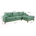 Sofa Living California 4 Lugares Chaise Lado Esquerdo Revestido Linho Base Madeira