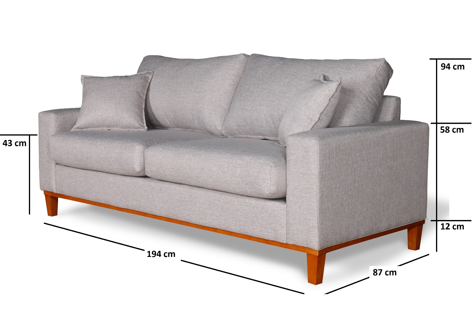 Sofa Living Istambul 3 Lugares Tecido Linho