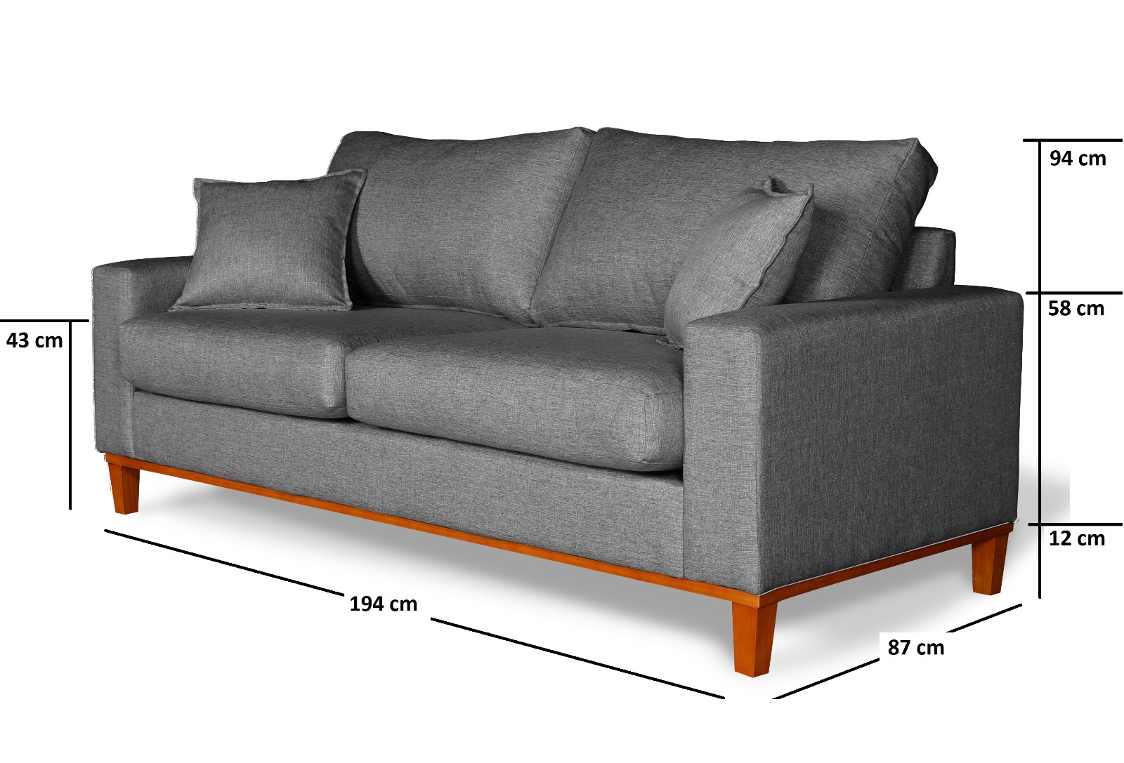 Sofa Living Istambul 3 Lugares Tecido Linho