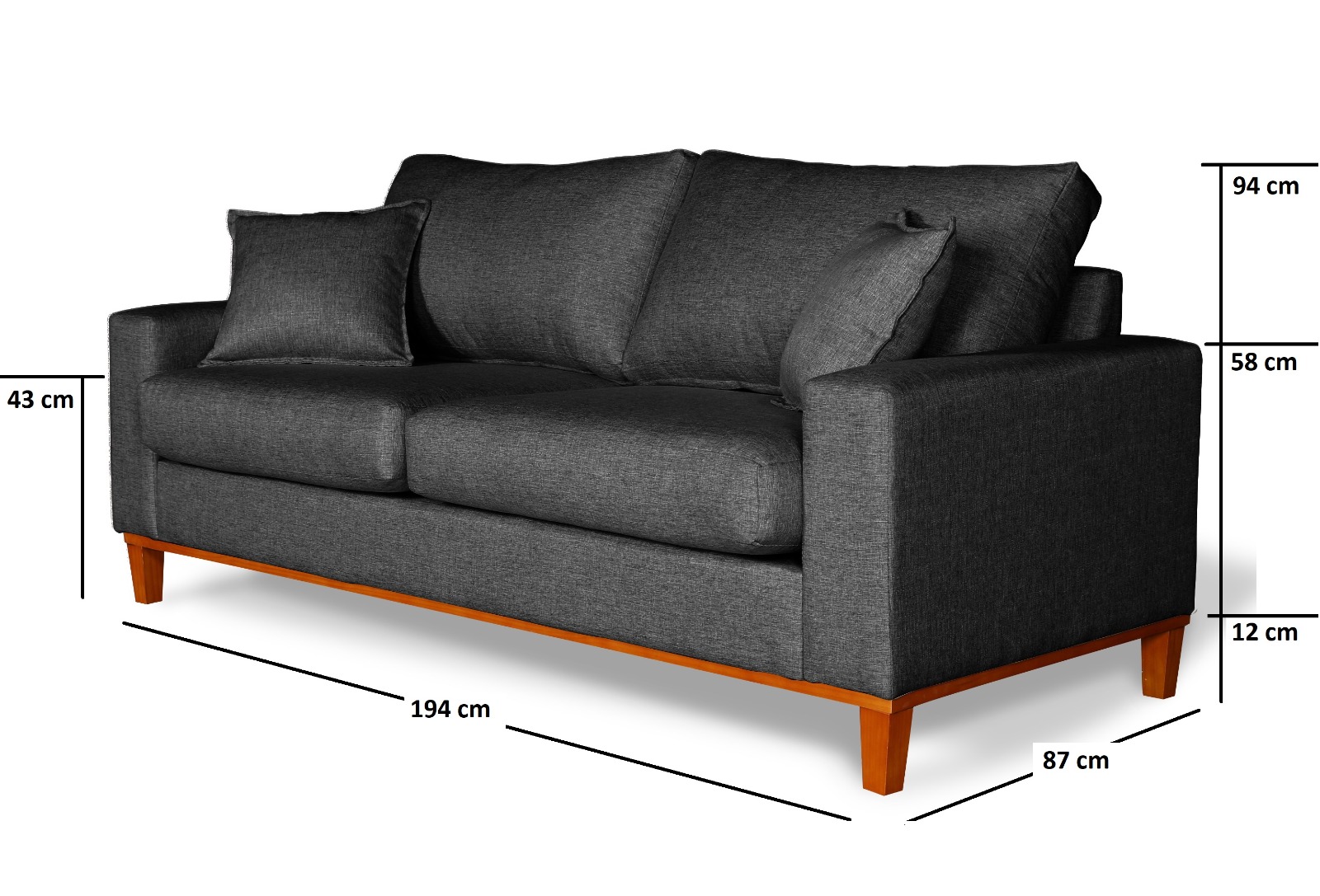 Sofa Living Istambul 3 Lugares Tecido Linho