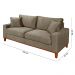Sofa Living Istambul 3 Lugares Tecido Suede