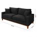 Sofa Living Istambul 3 Lugares Tecido Suede