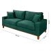 Sofa Living Istambul 3 Lugares Tecido Suede