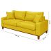 Sofa Living Istambul 3 lugares Revestimento Courino Sintetico