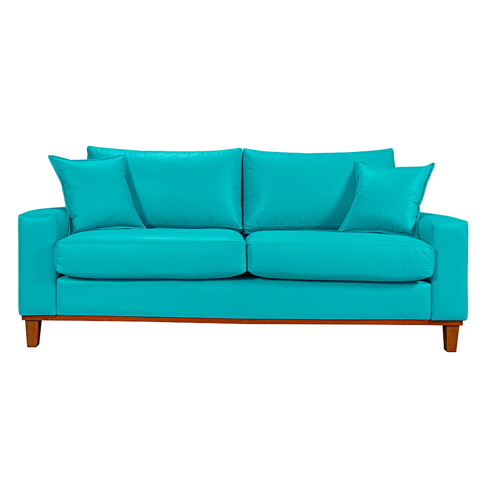 Sofa Living Istambul 3 lugares Revestimento Courino Sintetico