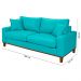 Sofa Living Istambul 3 lugares Revestimento Courino Sintetico