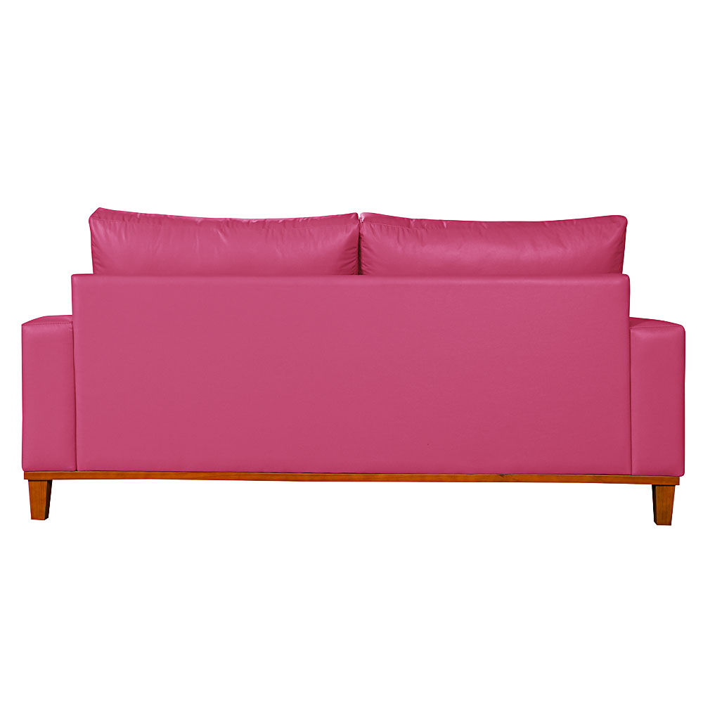 Sofa Living Istambul 3 lugares Revestimento Courino Sintetico
