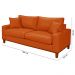 Sofa Living Istambul 3 lugares Revestimento Courino Sintetico