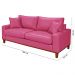 Sofa Living Istambul 3 lugares Revestimento Courino Sintetico