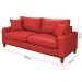 Sofa Living Istambul 3 lugares Revestimento Courino Sintetico