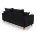 Sofa Living com Bau Multiuso 3 Lugares Suede Pes em Madeira