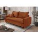 Sofa Living com Bau Multiuso 3 Lugares Suede Pes em Madeira