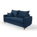 Sofa Living com Bau Multiuso 3 Lugares Suede Pes em Madeira