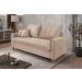 Sofa Living com Bau Multiuso 3 Lugares Suede Pes em Madeira