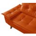 Sofa Retro Bariloche 2 Lugares Revestimento Courino Pes em Madeira
