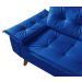 Sofa Retro Bariloche 2 Lugares Revestimento Courino Pes em Madeira