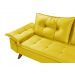 Sofa Retro Bariloche 3 Lugares Tecido Suede Pes em Madeira