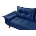 Sofa Retro Bariloche 3 Lugares Tecido Suede Pes em Madeira
