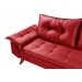 Sofa Retro Bariloche 3 Lugares Tecido Suede Pes em Madeira