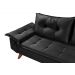 Sofa Retro Bariloche 3 Lugares Tecido Suede Pes em Madeira