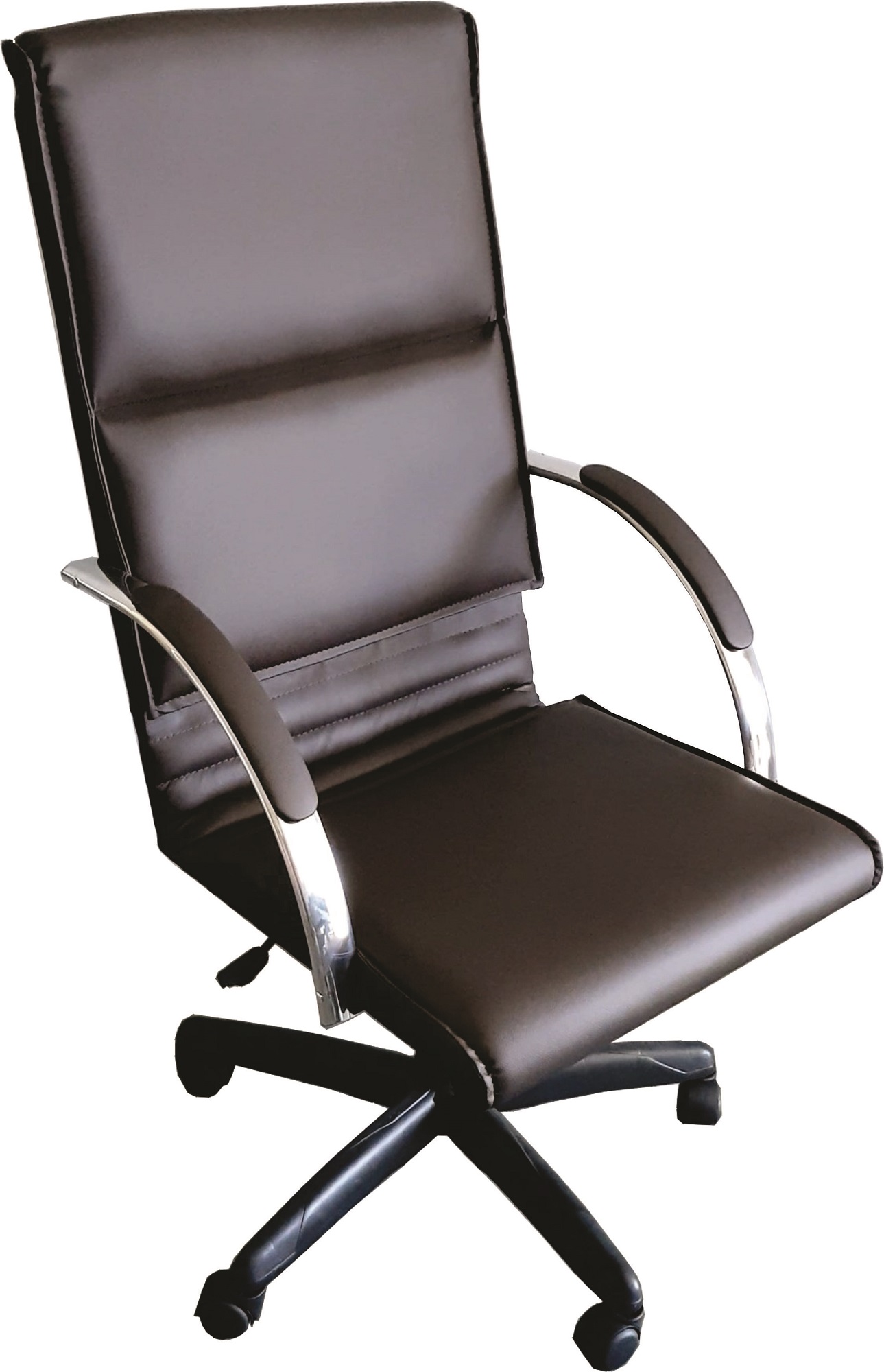 Cadeira Giratória Escritório Boss Presidente Marrom Relax Base Preta c/ Rodizio - 100% Nacional