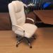Cadeira Giratória Escritório Classic Presidente Branca Relax Base Cromada c/ Rodizio - 100% Nacional