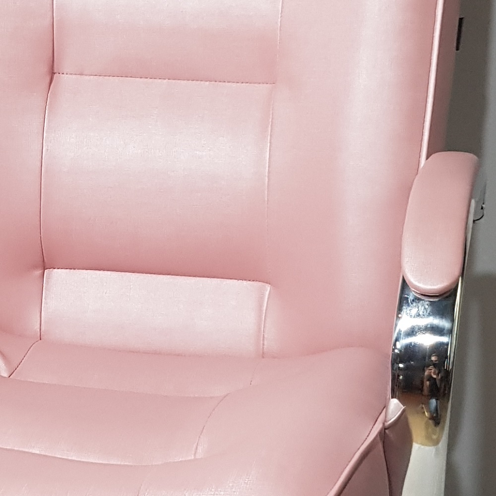 Cadeira Giratória Escritório Classic Presidente Rosê Gold Relax Base Cromada c/ Rodizio - 100% Nacional