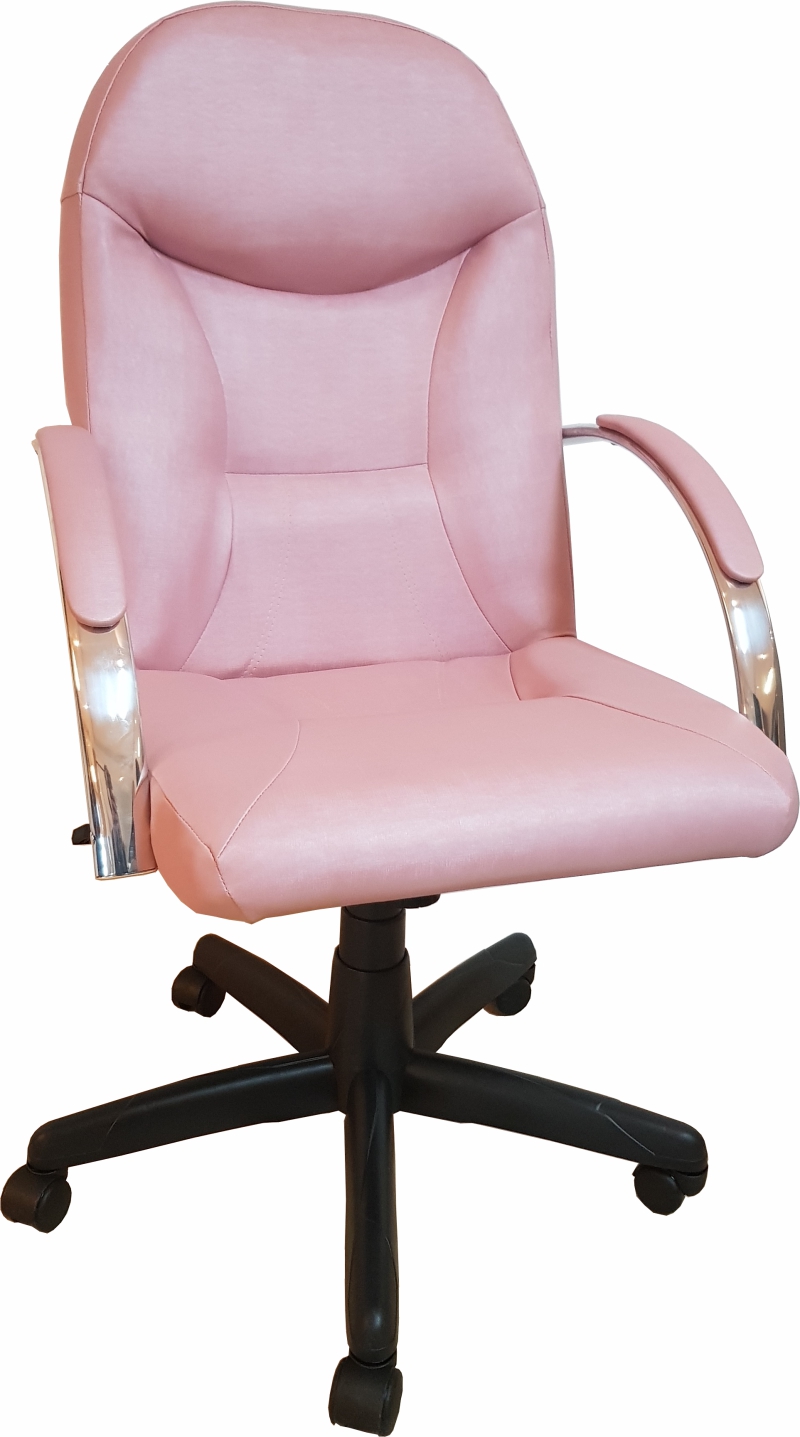 Cadeira Giratória Escritório Day Presidente Rosê Gold Relax Base Preta c/ Rodizio - 100% Nacional