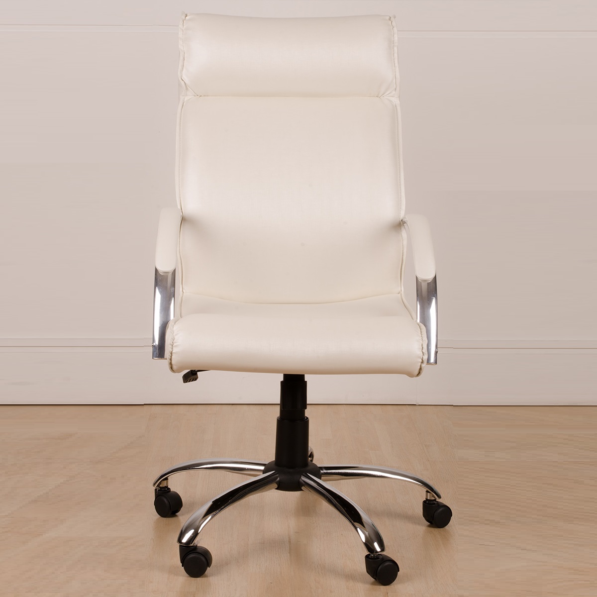 Cadeira Giratória Escritório Havana Presidente  Branco Relax Base Cromada c/ Rodizio - 100% Nacional