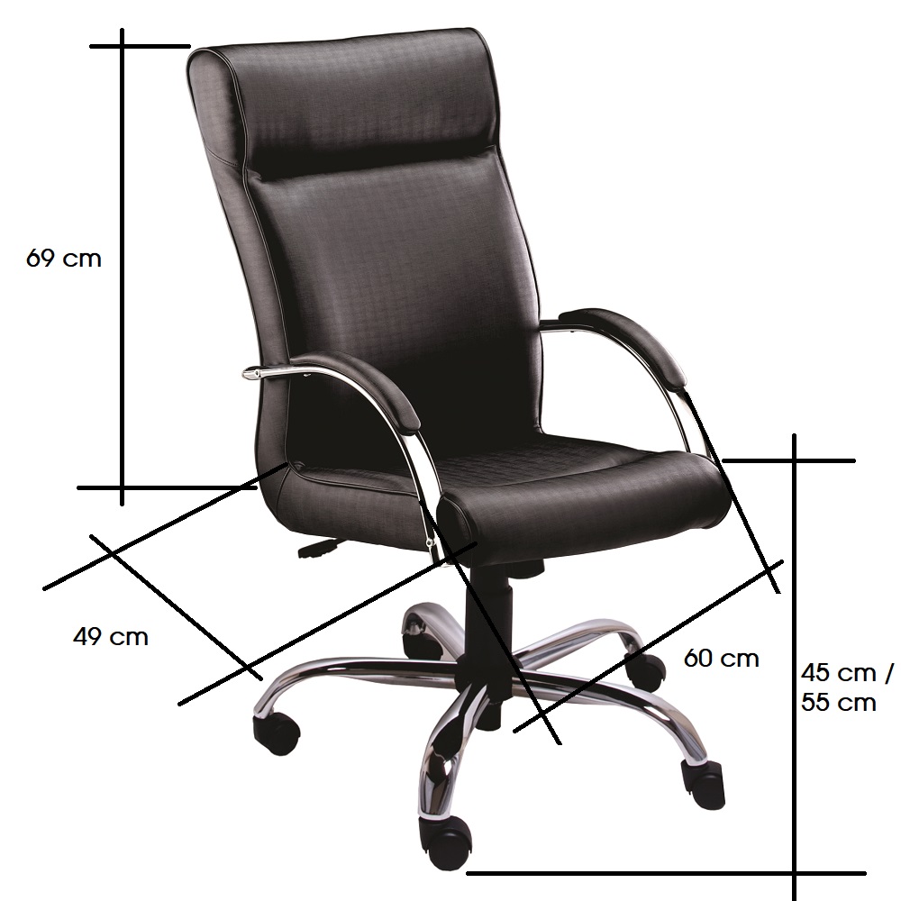 Cadeira Giratória Escritório Havana Presidente  Branco Relax Base Cromada c/ Rodizio - 100% Nacional