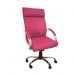 Cadeira Giratória Escritório Havana Presidente Pink Relax Base Cromada c/ Rodizio - 100% Nacional