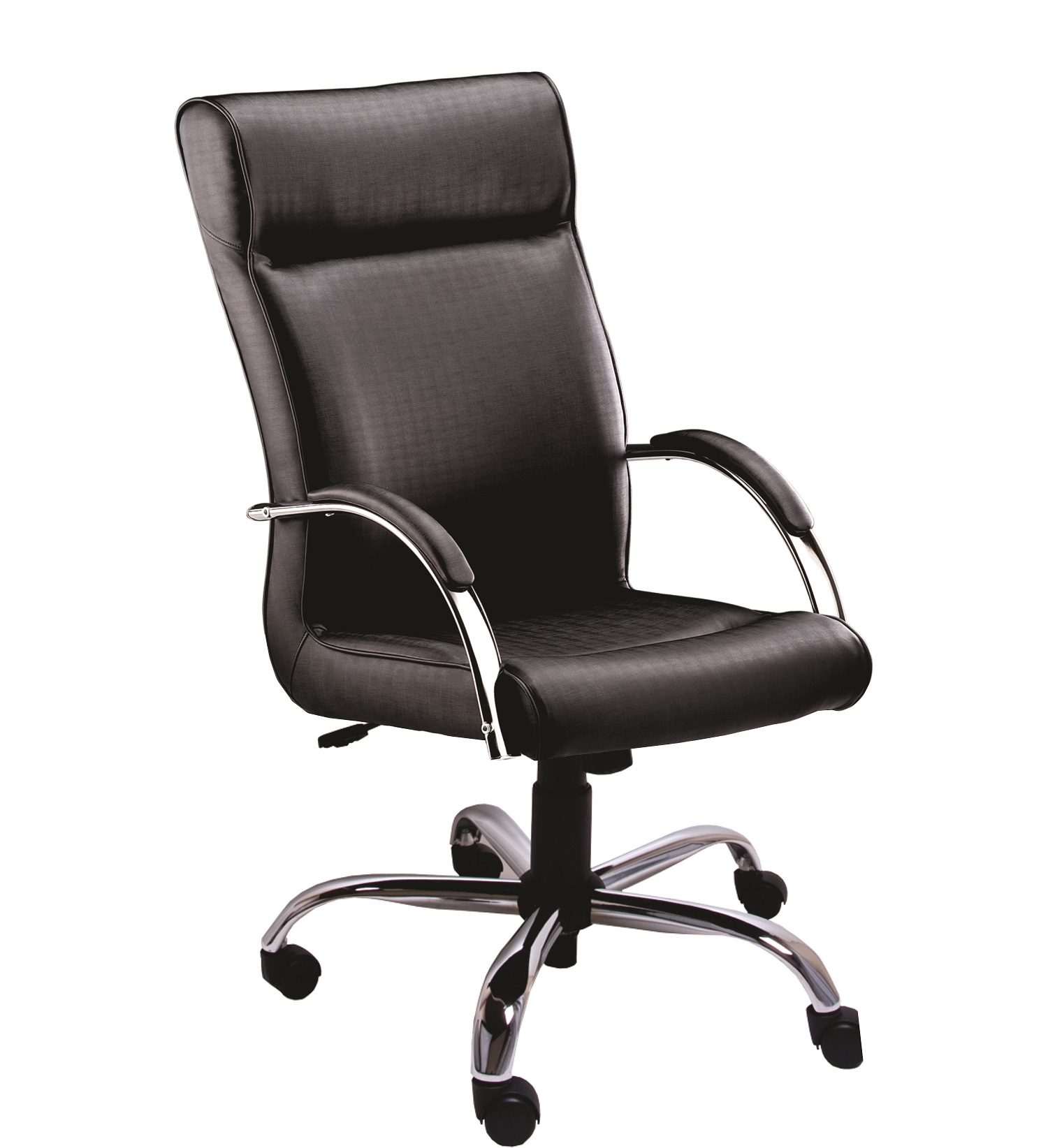 Cadeira Giratória Escritório Havana Presidente Preta Relax Base Cromada c/ Rodizio - 100% Nacional