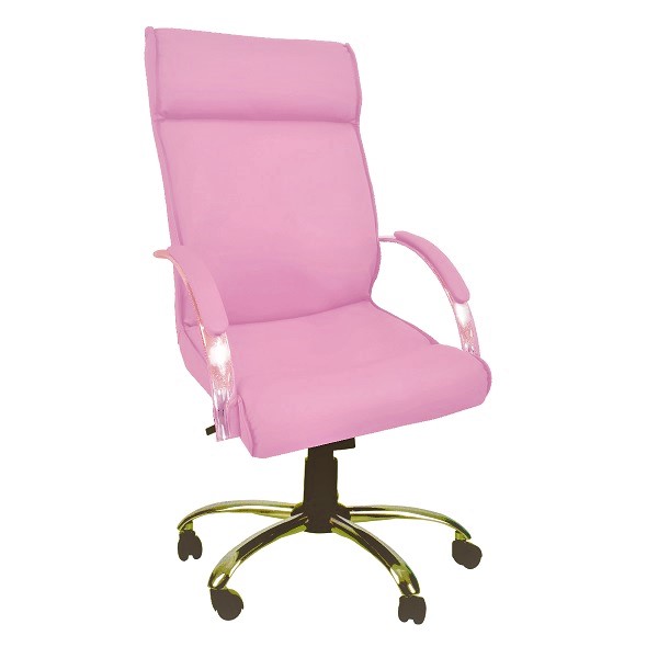 Cadeira Giratória Escritório Havana Presidente Rosê Gold Relax Base Cromada c/ Rodizio - 100% Nacional