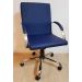 Cadeira Giratória Escritório Work Azul Relax Base Cromada c/ Rodizio - 100% Nacional