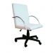 Cadeira Giratória Escritório Work Branca Relax Base Preta c/ Rodizio - 100% Nacional