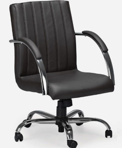 Cadeira Giratória Escritório Work Preta Relax Base Cromada c/ Rodizio - 100% Nacional